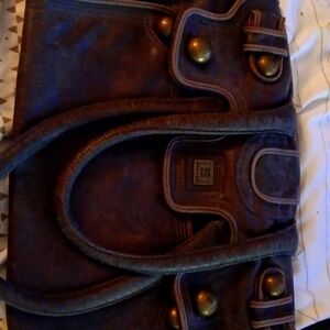 Grey distressed sisley handbag